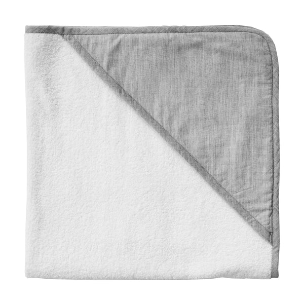 Hooded towel and wash glove | husk grey