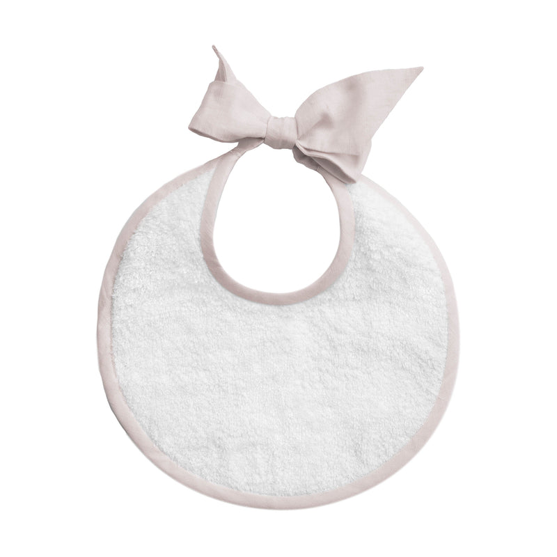 Newborn bib | blossom pink linen