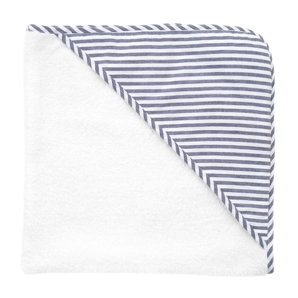 Hooded towel and wash glove | Harbor Island stripe