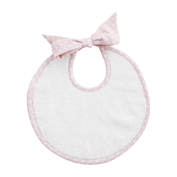 Newborn bib | dusty pink gingham