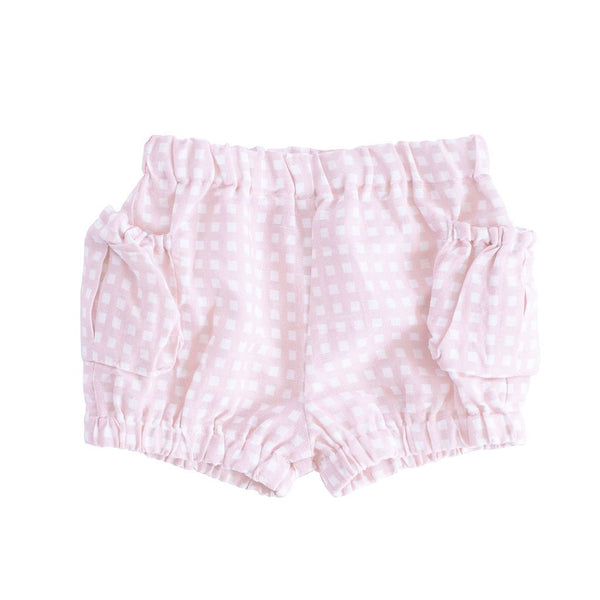 Girls short | dusty pink gingham