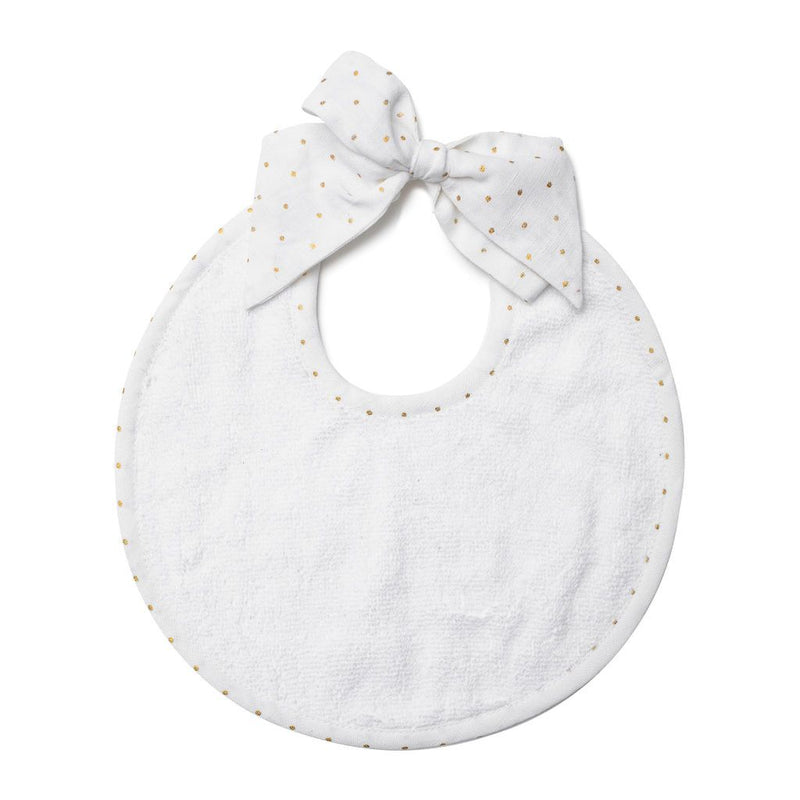 Newborn bib | gold spot