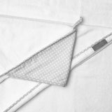 Hooded towel and wash glove | grey gingham