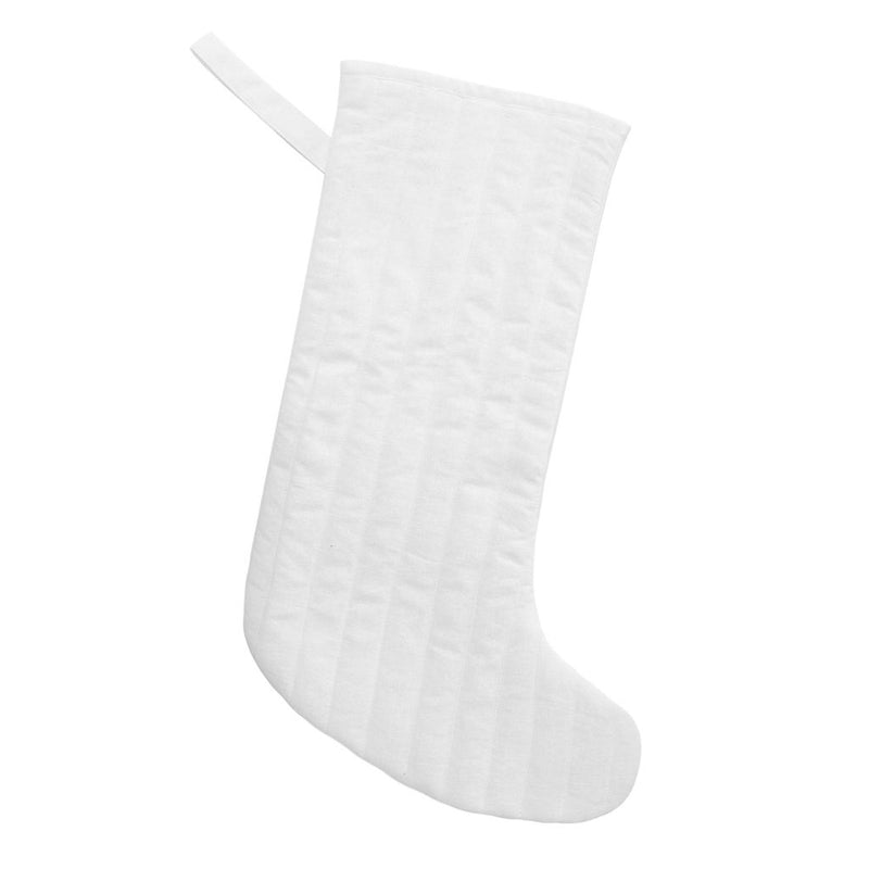 Quilted Linen Stocking