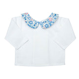 Double button blouse  | Liberty 'Betsy' Blue