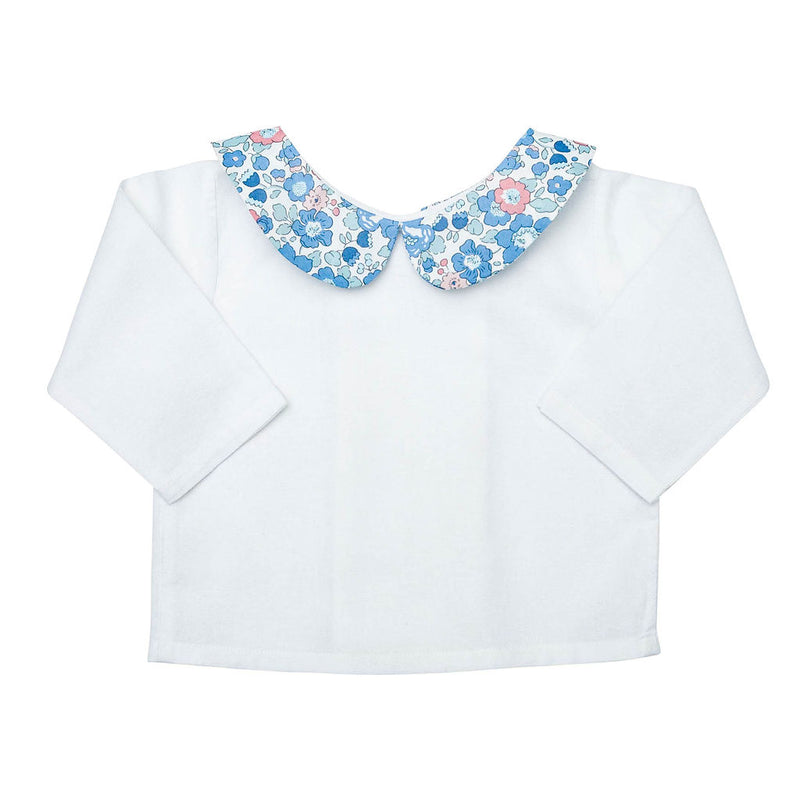 Double button blouse  | Liberty 'Betsy' Blue