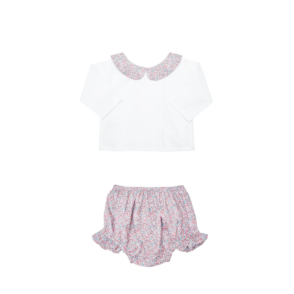 Gift set | Double Button Blouse and Liberty 'Eloise' pink bloomer