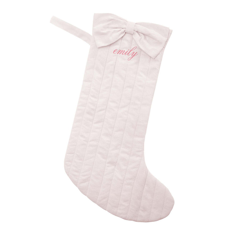 Quilted Linen Stocking