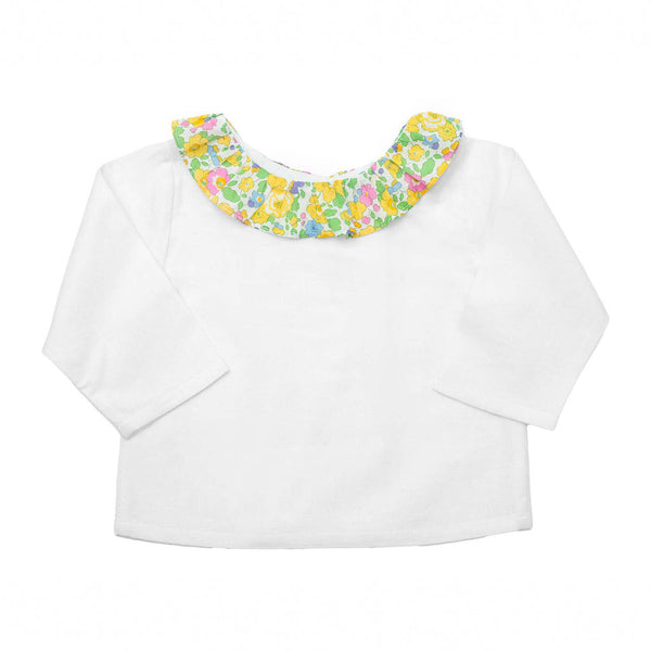 Double button blouse  | Liberty 'Betsy' Yellow Frill