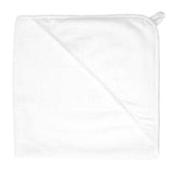 Personalized Hooded Towel | White Linen | Birth Flower Collection