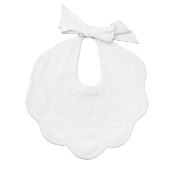 Scalloped Bib | White Linen