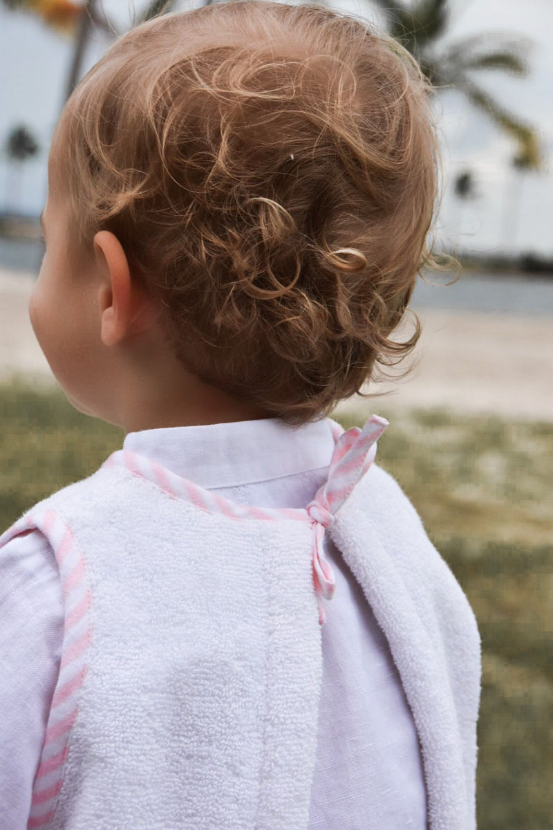 Apron Bib | Palm Beach Pink Stripe